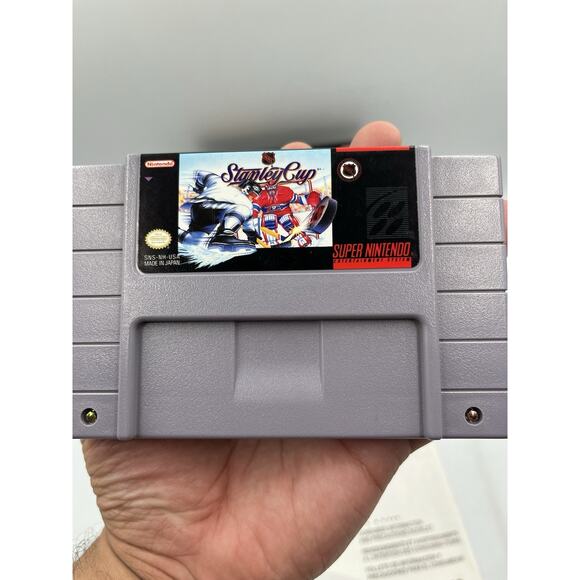 NHL Stanley Cup (SNES, 1993) Complete In Box Manual Tested Excellent Condition - Picture 11 of 11